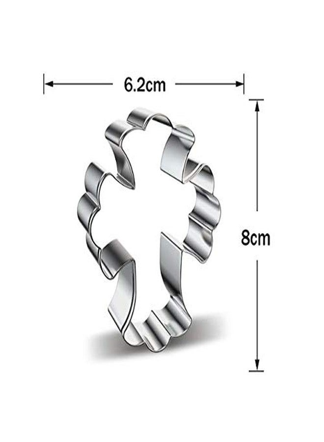 Aeyistry 3 Pcs Different Shapes Stainless Steel Cross Cookie Cutter,Easter Cookie Molds Cutters Set(Silver) - Image 2