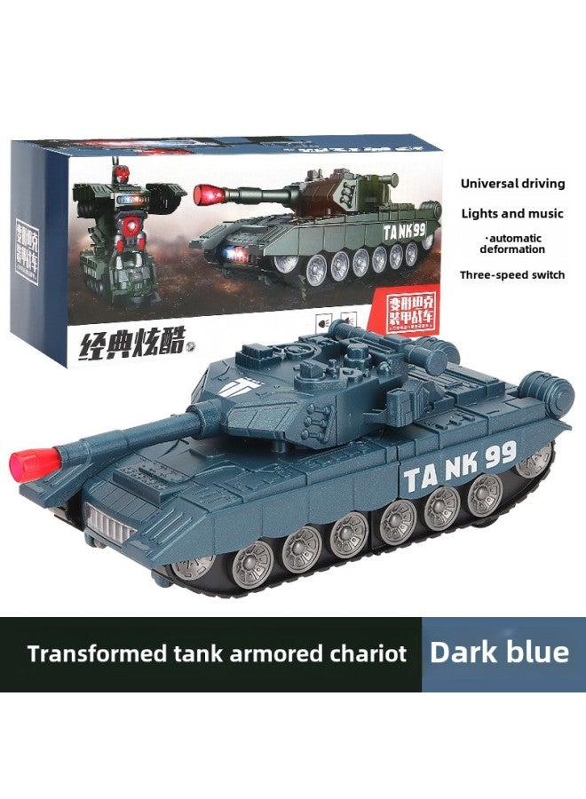 Electric Universal Deformation Tank Children's Toy Boy Luminous Music Educational Baby Gift Stall Wholesale-Color:Electric Universal Deformation Tank  Does Not Send Batteries - Image 1