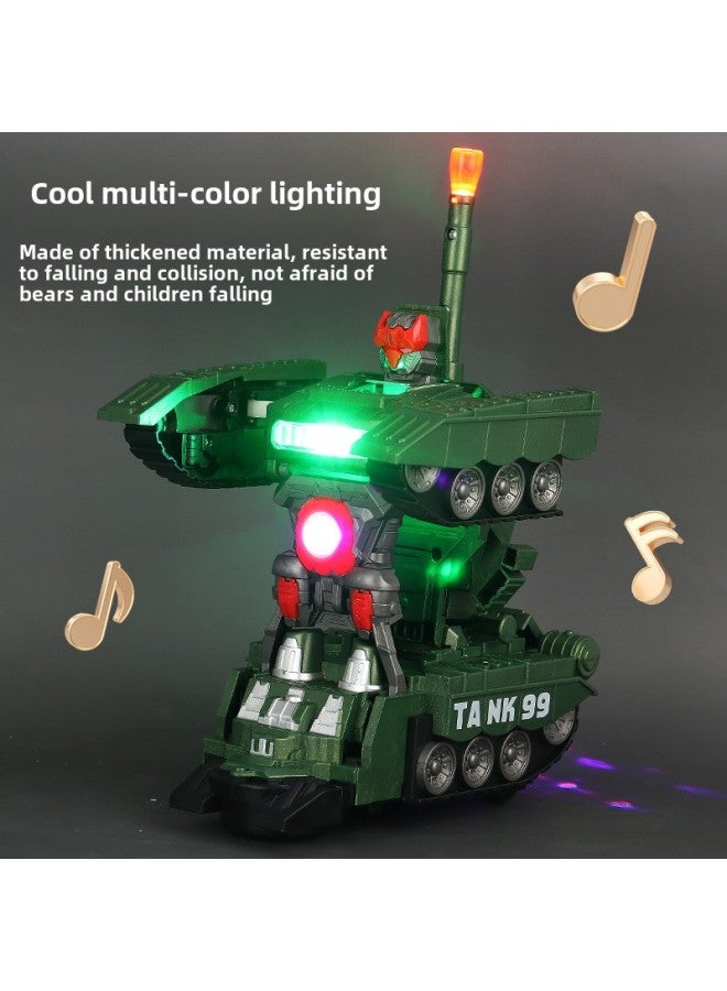 Electric Universal Deformation Tank Children's Toy Boy Luminous Music Educational Baby Gift Stall Wholesale-Color:Electric Universal Deformation Tank  Does Not Send Batteries - Image 5