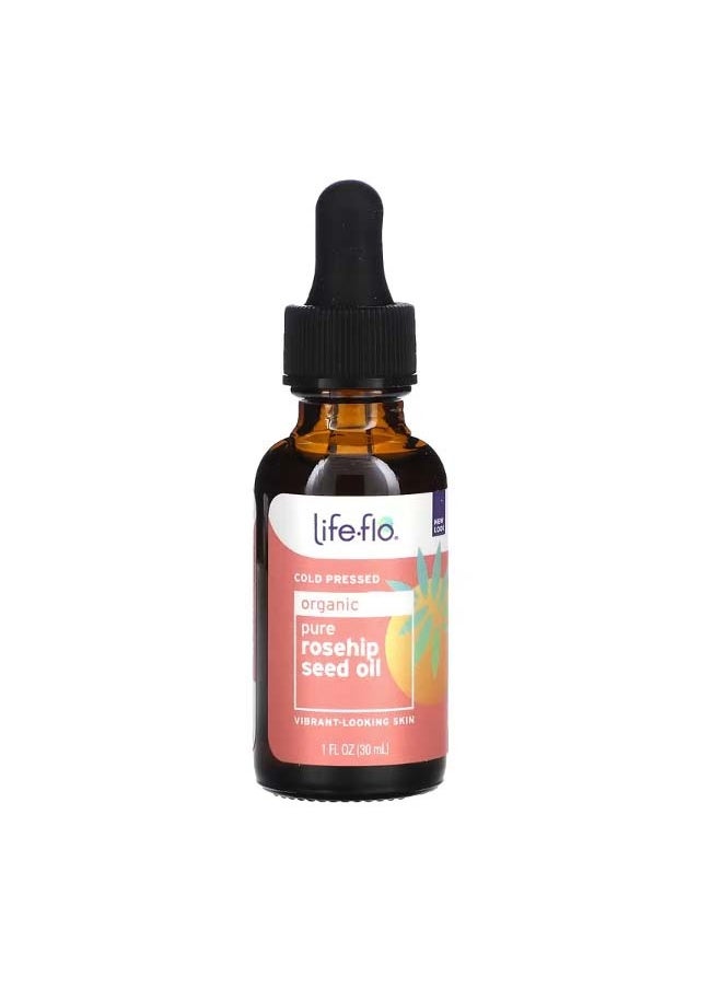 Life-flo Organic Pure Rosehip Seed Oil 1 fl oz 30 ml  - Image 1