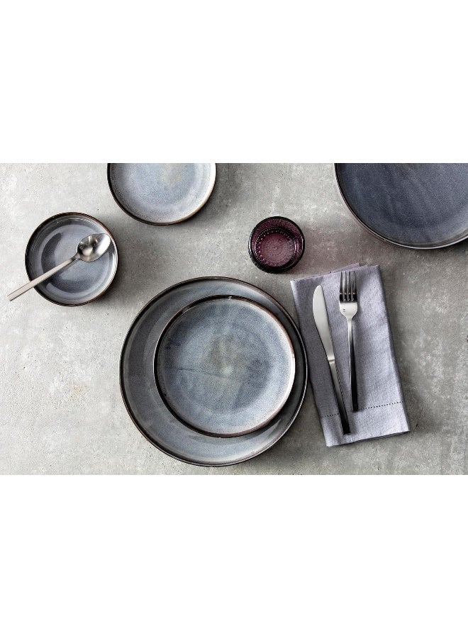 Fortessa Northern Lights Stoneware 16 Piece Dinnerware Set Service for 4 Silt - Image 4