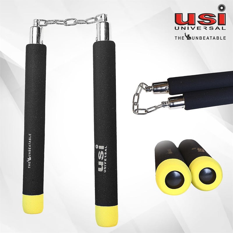 USI UNIVERSAL نانشكو، 862NC نانشكو فوم، نونشاكوس تدريب الكونغ فو، نونشاكوس تدريب الكاراتيه مع سلسلة دوارة تحمل كرات فولاذية ونظام غطاء (الطول 30 سم، عبوة من 1) - Image 2