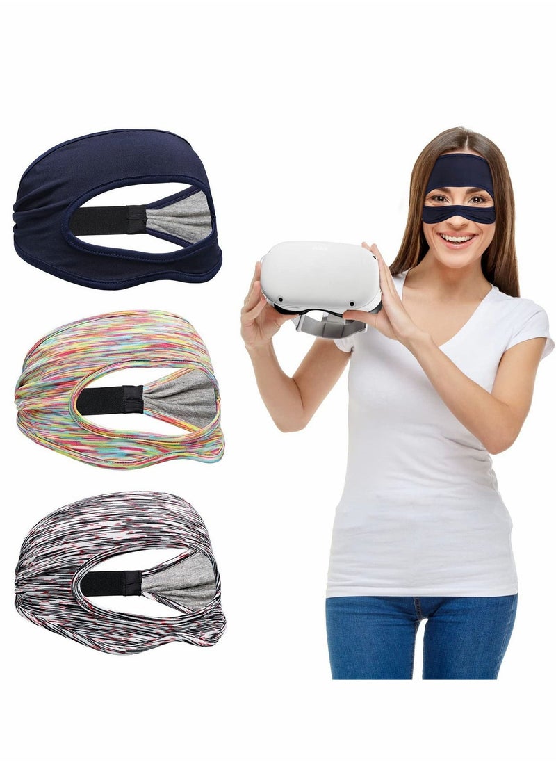 VR Eye Mask,Cover Breathable Sweat Band Designed Adjustable Sizes,Home VR Headsets Virtual Reality Headset Cell Phone VR Accessories for VR Workouts Use(3pcs) - Image 1