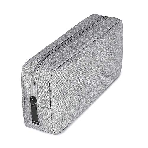 ERCRYSTO Universal Electronics/Accessories Soft Carrying Case Bag, Durable & Light-weight,Suitable for Out-going, Business, Travel and Cosmetics Kit (Big-Gray) - Image 5