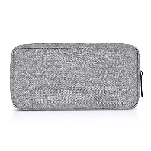 ERCRYSTO Universal Electronics/Accessories Soft Carrying Case Bag, Durable & Light-weight,Suitable for Out-going, Business, Travel and Cosmetics Kit (Big-Gray) - Image 1