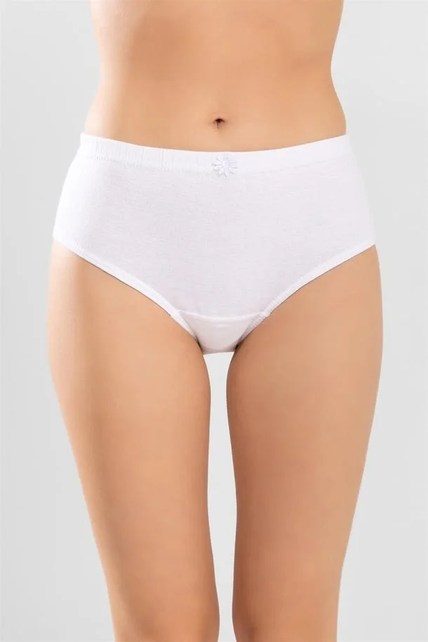 Baykar Women's Cotton Elastic Bato Panties 3-Pack White