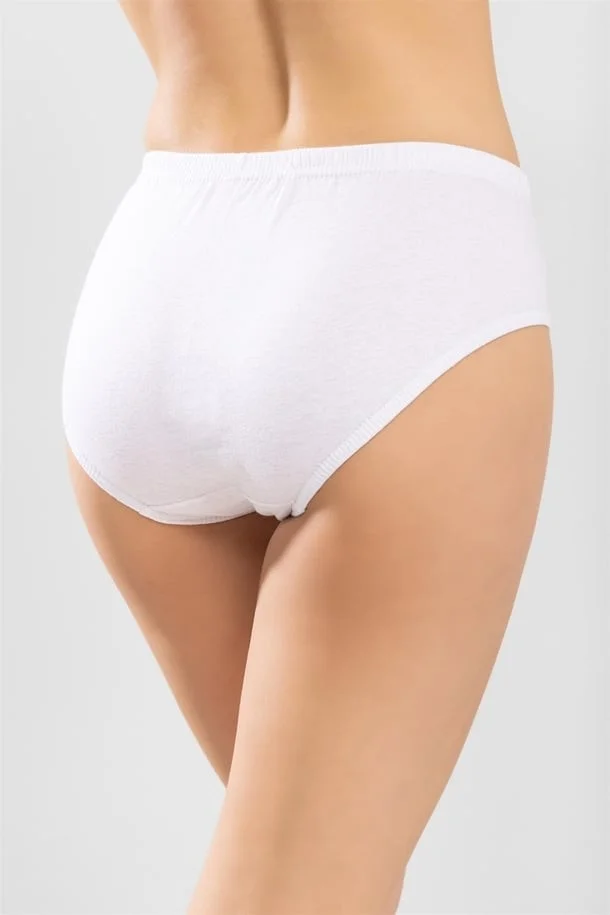 Baykar Women's Cotton Elastic Bato Panties 3-Pack White