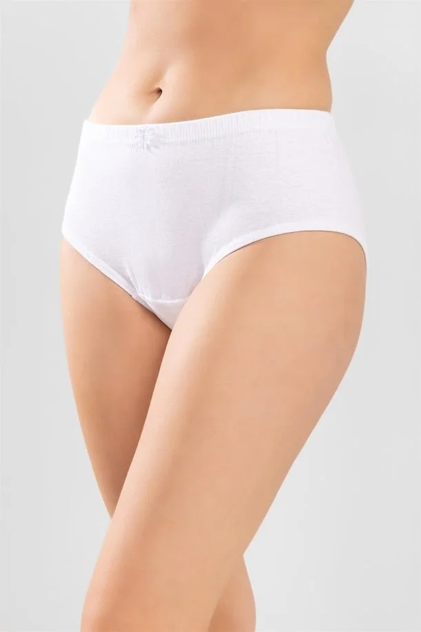 Baykar Women's Cotton Elastic Bato Panties 3-Pack White