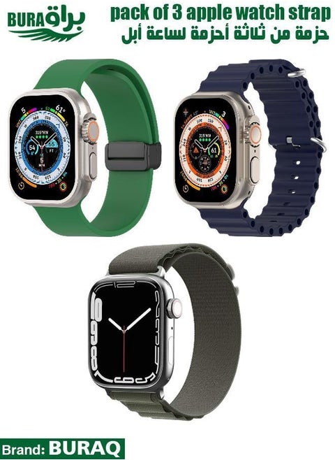 Apple Watch Band Strap For Apple Watch Ultra 2/Ultra 49mm, Series 10 46mm, 9/8/7 45mm, SE2/SE/6/5/4 44mm, 3/2/1 42mm