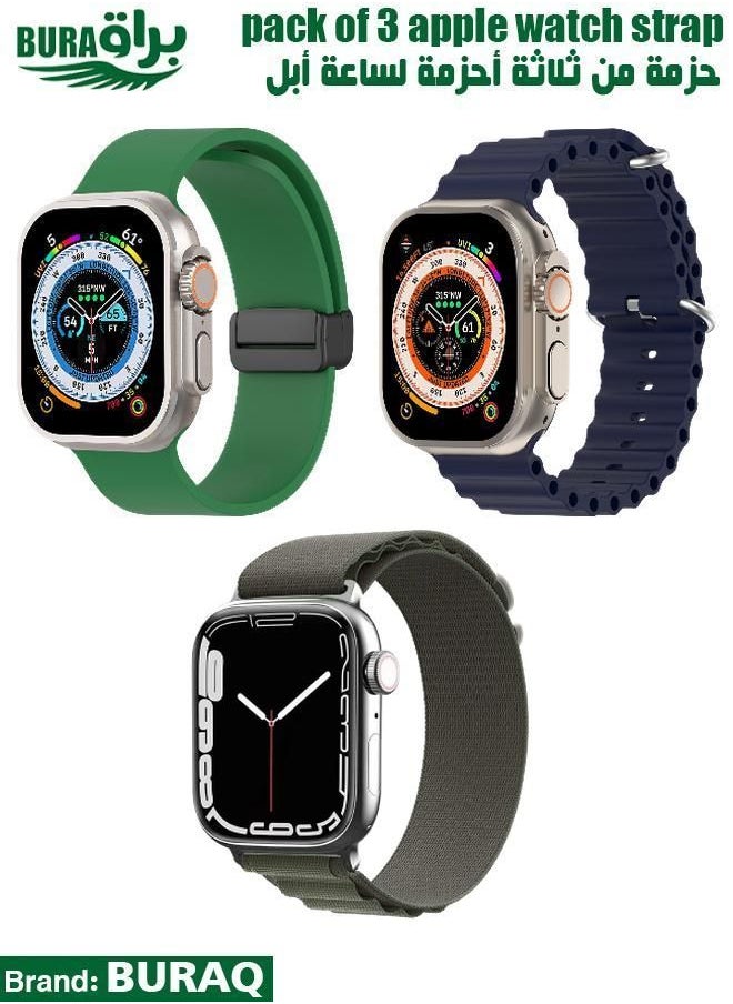 Apple Watch Band Strap For Apple Watch Ultra 2/Ultra 49mm, Series 10 46mm, 9/8/7 45mm, SE2/SE/6/5/4 44mm, 3/2/1 42mm