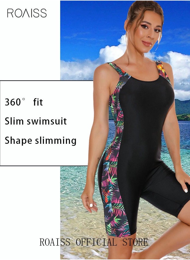 roaiss - Women One Piece Backless Swimsuit Surf Clothes Swimwear Conservative Beachwear Bathing Suit Sports Suits Jumpsuit - Image 1