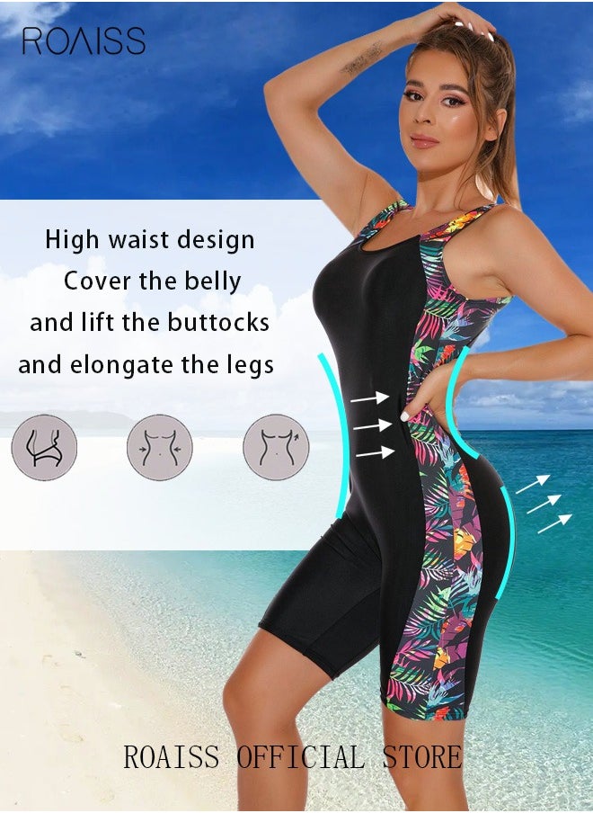 roaiss - Women One Piece Backless Swimsuit Surf Clothes Swimwear Conservative Beachwear Bathing Suit Sports Suits Jumpsuit - Image 1