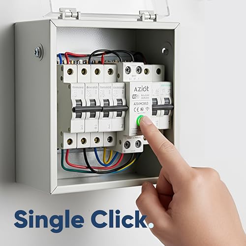 AZIOT 1P 63A WiFi Smart Circuit Breaker with Power Monitoring, Remote & Voice Control | Over/Undervoltage & Overcurrent Protection | Works with EV Chargers, Heaters, Pumps | SmartLife App - Image 3