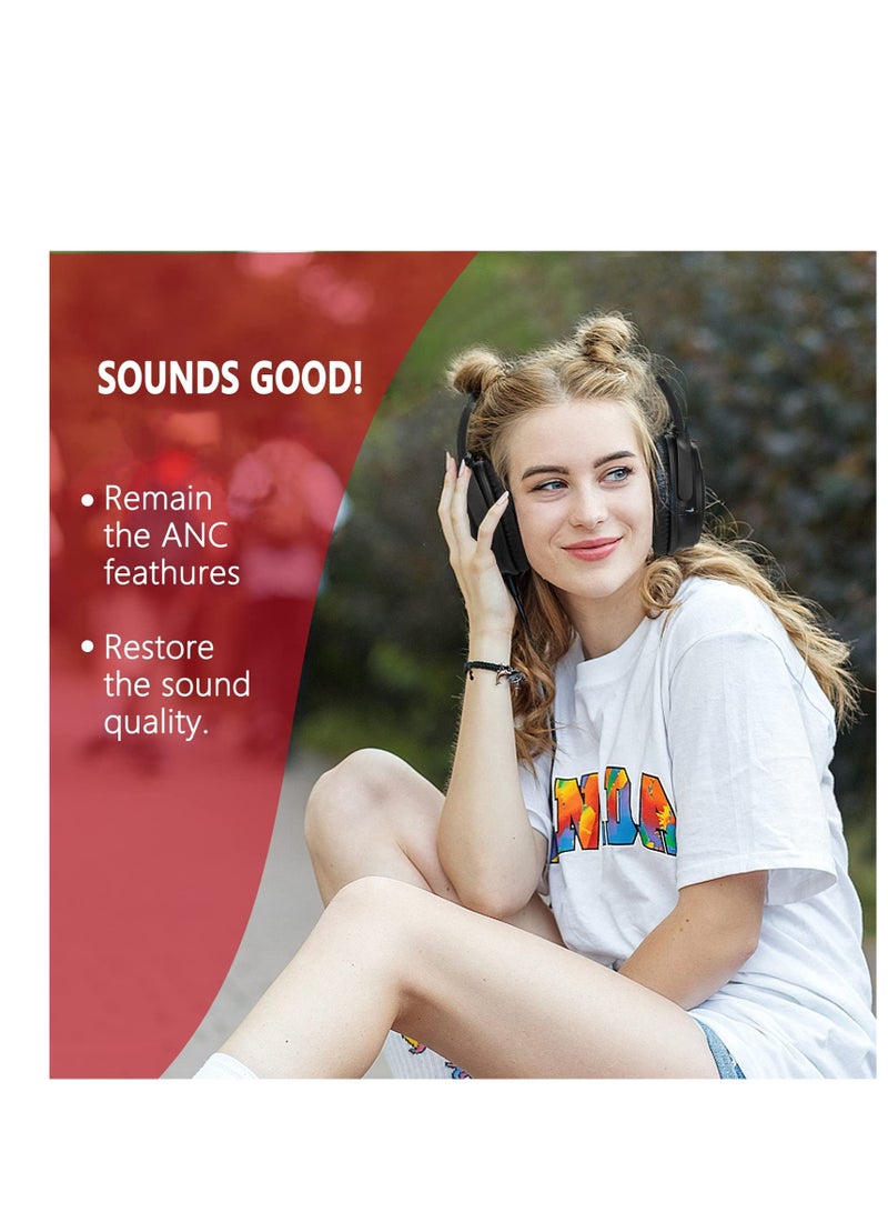 KASTWAVE ACRoad Cushions Bose Replacement Ear Pads Kit for QuietComfort 2 15 25 35 QC2 QC15 QC25 QC35, AE2, AE2i, AE2w, SoundTrue Black - Image 3