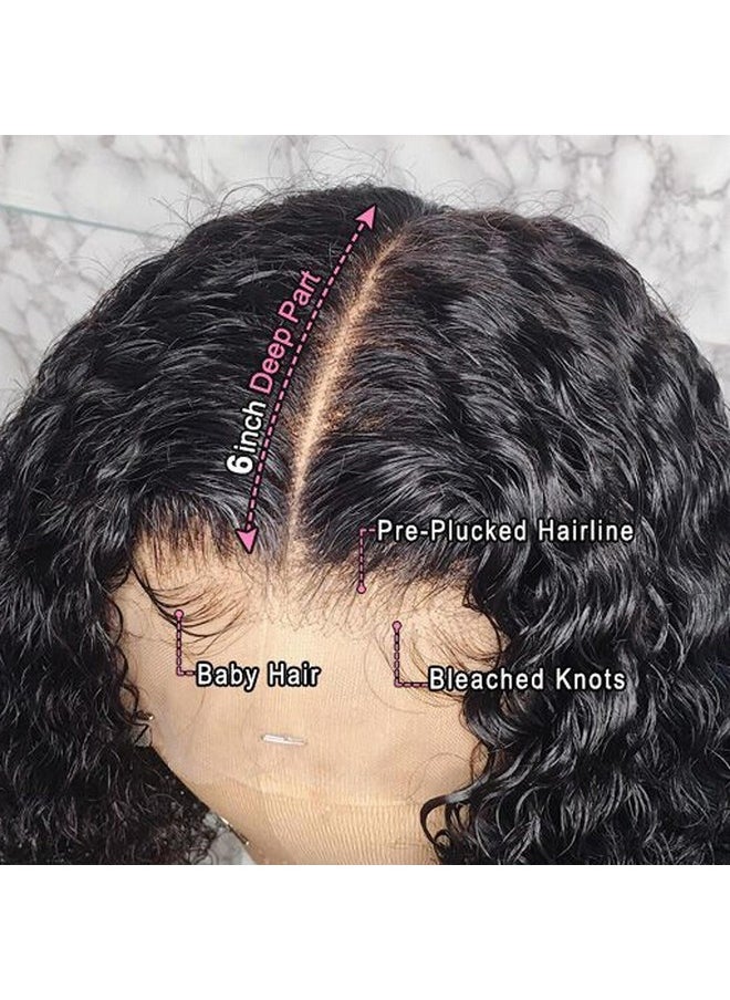 Venice Hair 13X6 Lace Front Human Hair Wigs For Black Women Virgin Curly Human Hair Wigs Short Lace Frontal Wig Pre Plucked With Baby Hair (12Inch 150% Density)  - Image 5