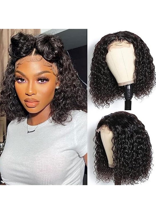 Venice Hair 13X6 Lace Front Human Hair Wigs For Black Women Virgin Curly Human Hair Wigs Short Lace Frontal Wig Pre Plucked With Baby Hair (12Inch 150% Density)  - Image 2
