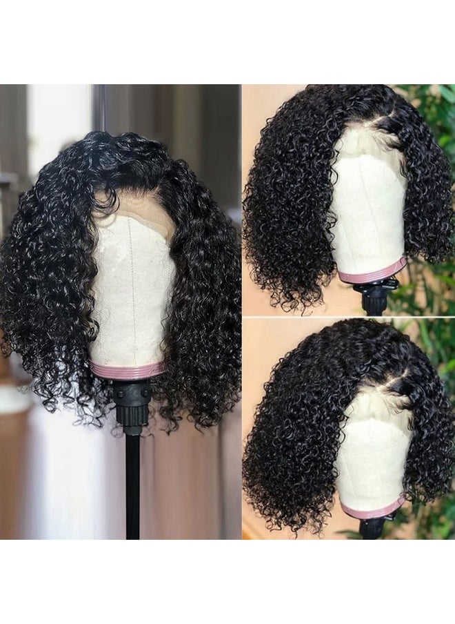 Venice Hair 13X6 Lace Front Human Hair Wigs For Black Women Virgin Curly Human Hair Wigs Short Lace Frontal Wig Pre Plucked With Baby Hair (12Inch 150% Density)  - Image 4