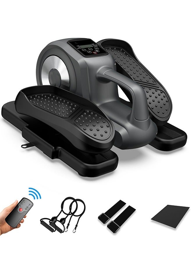 XiuWoo Under Desk Elliptical Machine, Ellipse Leg Exerciser for Seniors Fully Assembled, Portable & Quiet Electric Seated Pedal Exerciser with Remote Control & LCD Display, black  - Image 1