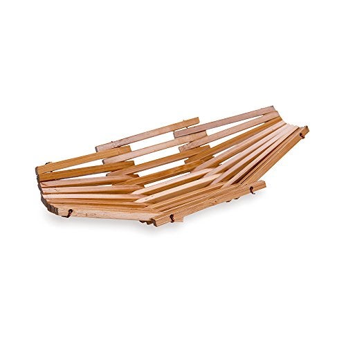 Restaurantware 6.5 Inch Wooden Bread Basket 1 Durable Bamboo Basket For Food - Shatterproof Boat-Shaped Bamboo Serving Basket Sustainable For Parties Or Buffets - Image 2