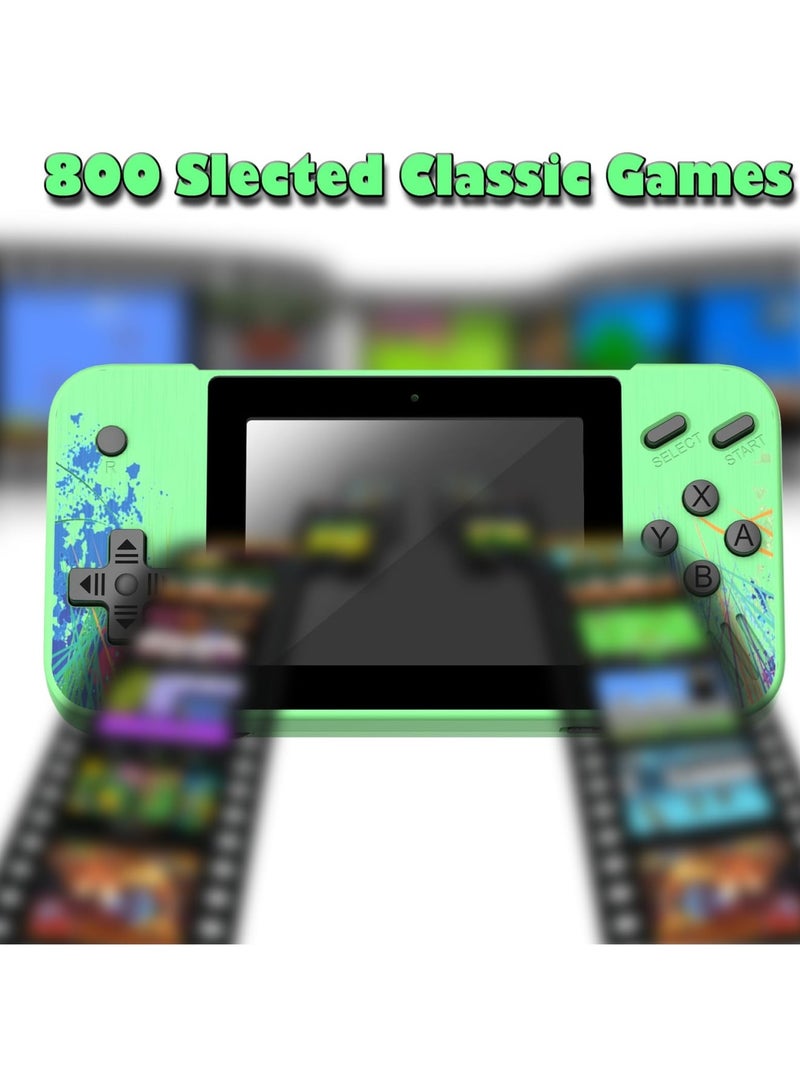 SOLARAE Handheld Game Console with 800 Classic FC Games, 3.5-inch Color Screen, 1200mAh Rechargeable Battery, TV Connectivity, Two-Player Support, Portable Retro Video Game Gift for Kids - Image 3
