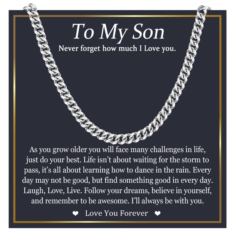 EPIRORA Cuban Link Chain Gifts for Men Boys, 6MM Stainless Steel Mens Cuban Chain Necklace Birthday Christmas Valentines Day Anniversary Presents Jewellery Gifts for Son - Image 1
