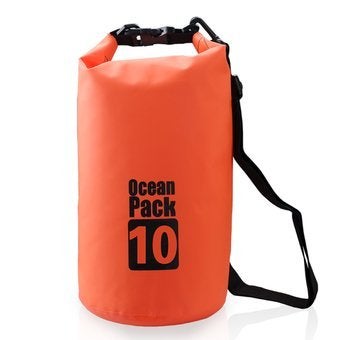 Delzon Waterproof Ocean Pack Dry Bag 10 Liter Ocean Pack Waterproof Dry Bag PVC Water Proof for Outdoor Boating, Hiking, Camping, Rafting, Fishing - Multicolor - Image 1