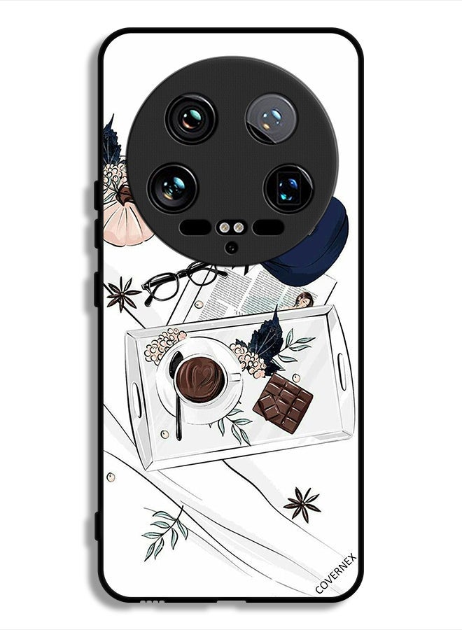 Covernex غطاء حماية Xiaomi 14 Ultra بتصميم فني من الشوكولاتة القهوة - Image 1