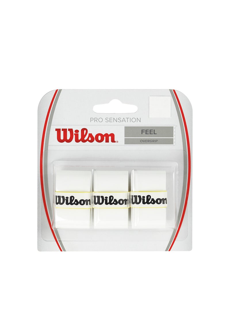 Wilson Pro Sensation 3 Pack Overgrip Set - White - Image 1