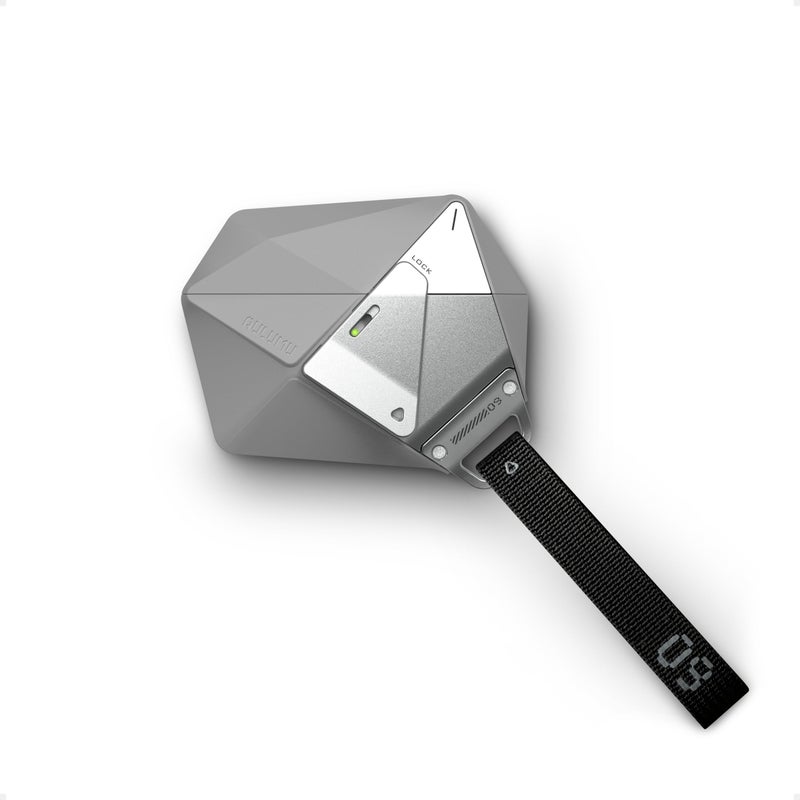 Aulumu A09 Geometric AirPods Pro 2 Case [2nd/1st Generation] with Lock | Protective Cover with Nylon Buckle | Alloy Armour | Compatible with Apple AirPods Pro(2023/2022/2019) - Gray - Image 1