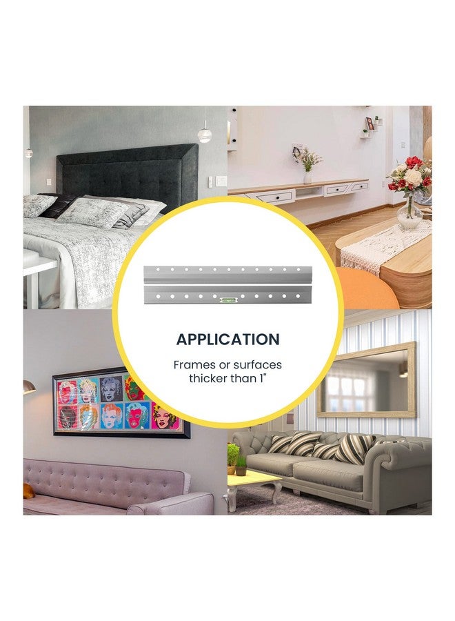 OOK French Cleat, Picture and Mirror Hanger with Hardware, 100lb, Aluminum, 533208 - Image 4