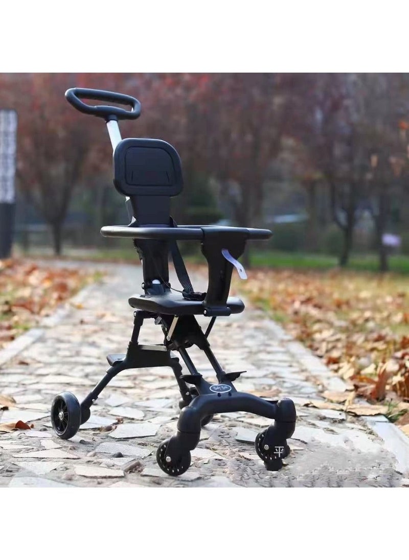 Generic Baby Foldable Four Wheel Child Stroller Lightly Easly Foldable Suitable For 1-6 Years Old High Landscape Auxiliary Artifact Carry To Airplane  - Image 3