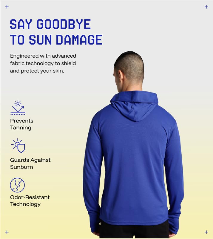 BLUE TYGA Men Nylon Blend Sunscreen Standard Length Jacket 2.0 - Advanced Protection From Sun & Pollution - Upf 50+ Protection - Image 4
