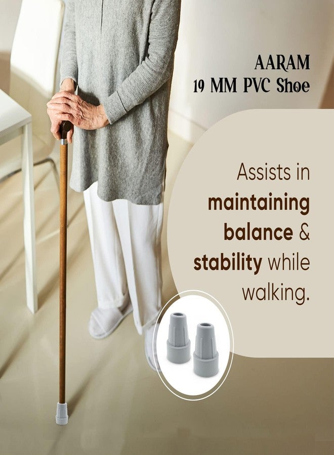 Aaram Single leg Walking Stick Rubber Shoes Ferrules 2 Pcs For 19mm or 3/4inch Pipe - Improves Grip, Stability, And Durability of single pole Walking Sticks - Image 5