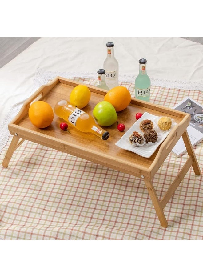 A versatile folding wooden serving table – perfect for breakfast in bed - Image 2