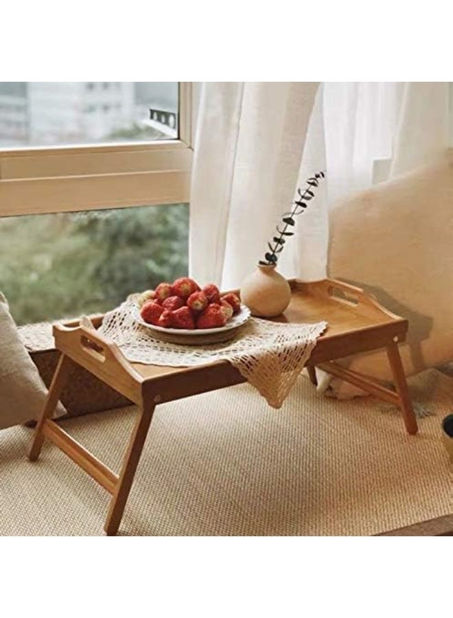 A versatile folding wooden serving table – perfect for breakfast in bed - Image 1