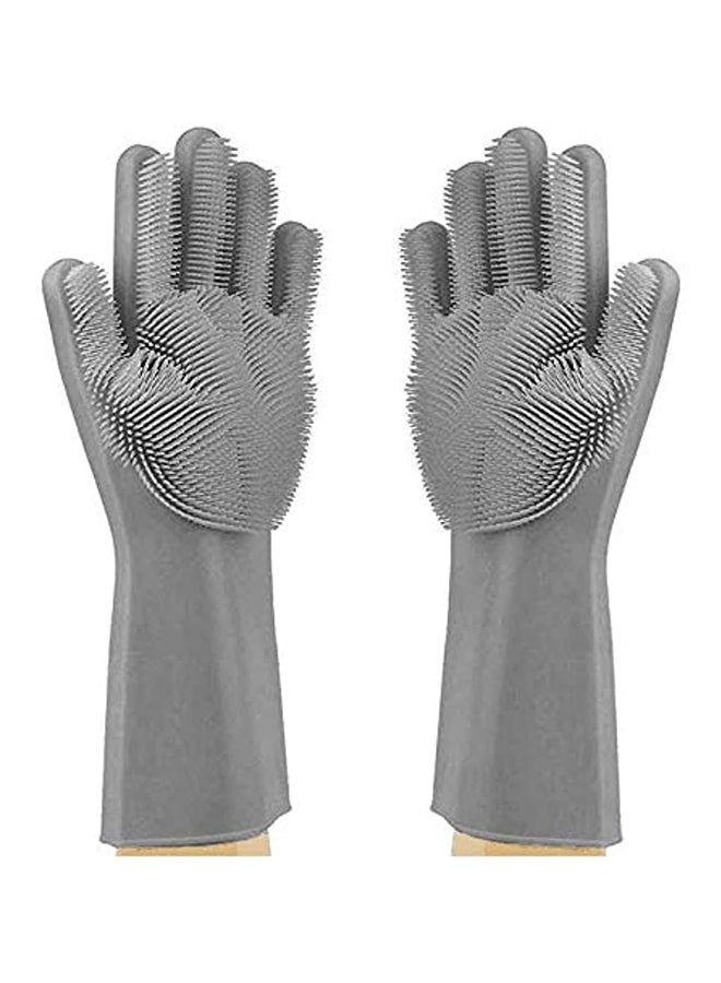 Magic Silicone Cleaning Gloves Dishwashing Scrubber Reusable Dish Wash Scrubbing Sponge Gloves With Bristles