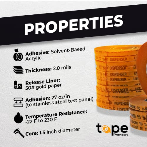 WOD Tape WOD General Purpose ATG Tape, 1/2 inch x 36 yds. (Set of 6 Rolls) Adhesive Transfer Tape Glider Refill Rolls Clear Adhesive on Gold Liner (Acid Free) RWATG20 - Image 5