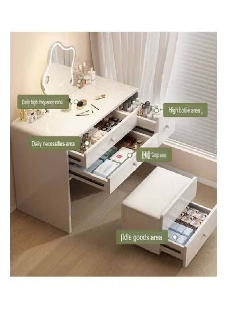 keke Multifunctional Makeup Vanity Dressing Table with LED Mirror and Chair 80 CM - Image 3