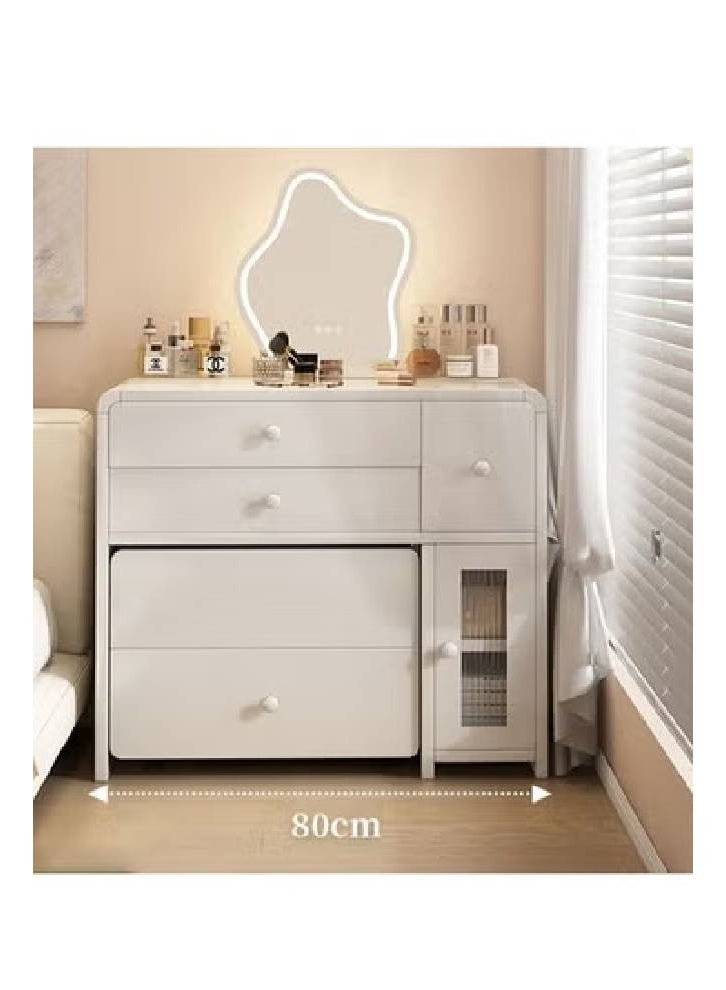 keke Multifunctional Makeup Vanity Dressing Table with LED Mirror and Chair 80 CM - Image 5