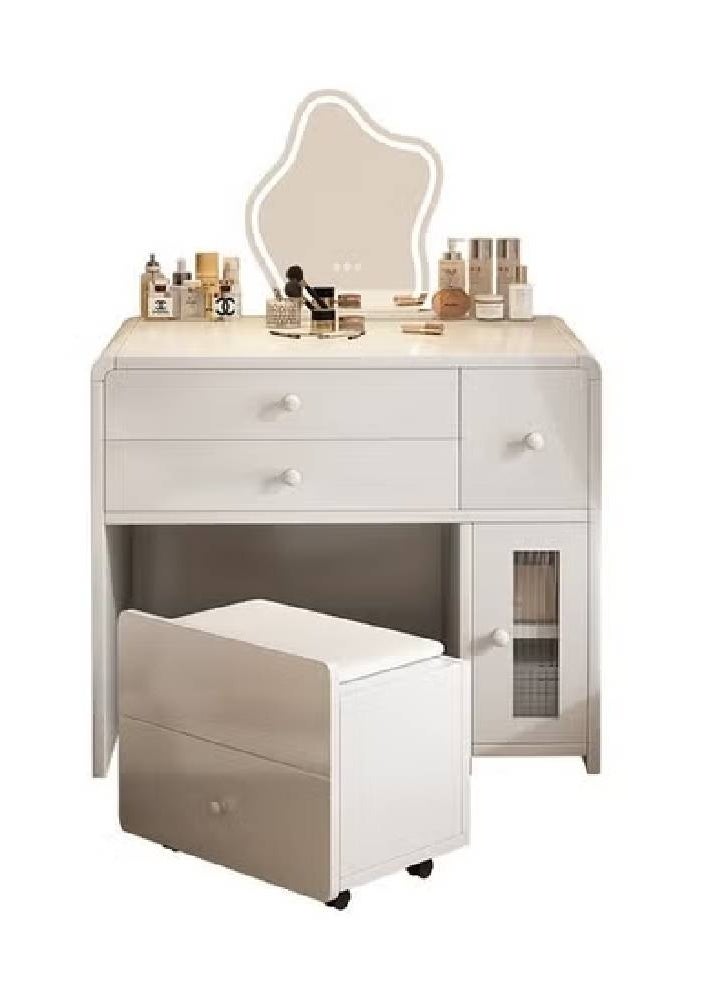 keke Multifunctional Makeup Vanity Dressing Table with LED Mirror and Chair 80 CM - Image 1