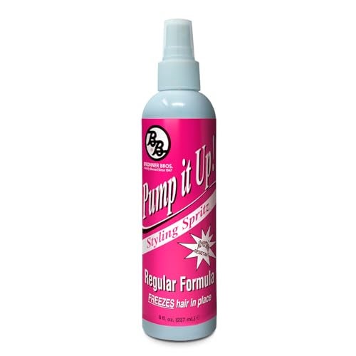 Bronner Bros Pump It Up Styling Spritz Regular 80% – Fast-Dry Hair Spray with Vitamin B5, Silk Amino Acids & Proteins – Flexible Hold Finishing Spritz Hairspray, No Build-up or Stiffness – 8oz - Image 1