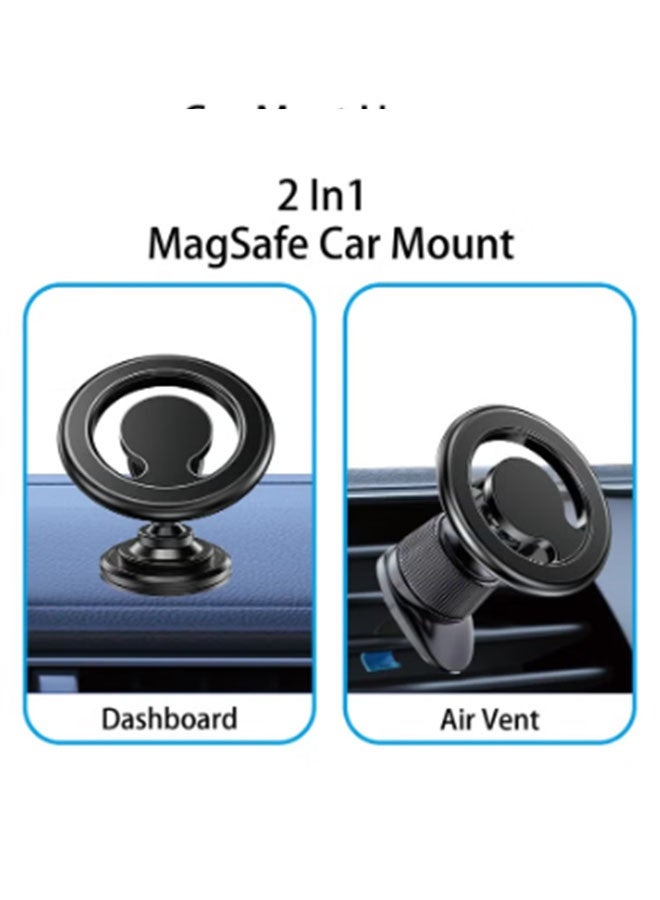 Magsafe Car Holder, Car Phone Magnet Air Vent Magnetic Car Mobile Holder Rotatable Car Mount Fit - Image 4