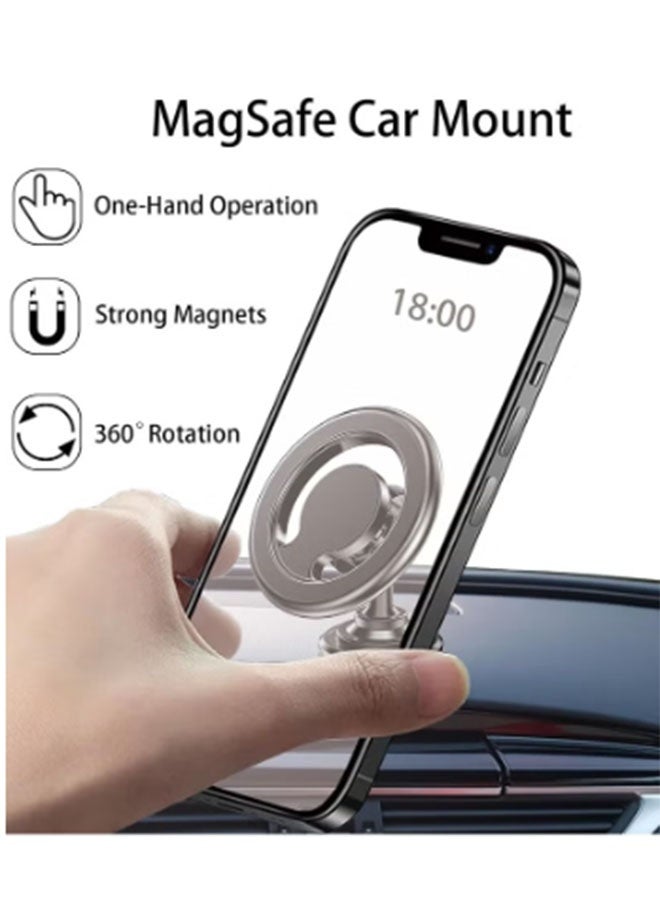 Magsafe Car Holder, Car Phone Magnet Air Vent Magnetic Car Mobile Holder Rotatable Car Mount Fit - Image 5