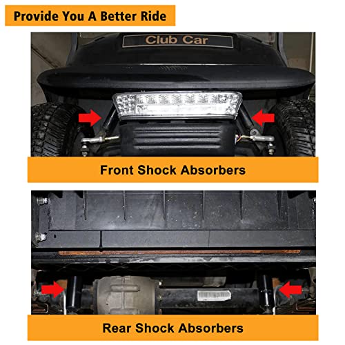 MOSNAI Club Car Front and Rear Shocks for Golf Cart - DS & E 1988-up, Precedent G&E 2004-up (2 Front + 2 Rear) - Replace OEM: 1014235, 1014236, 1010991, 1015813, 1013164 - Image 5