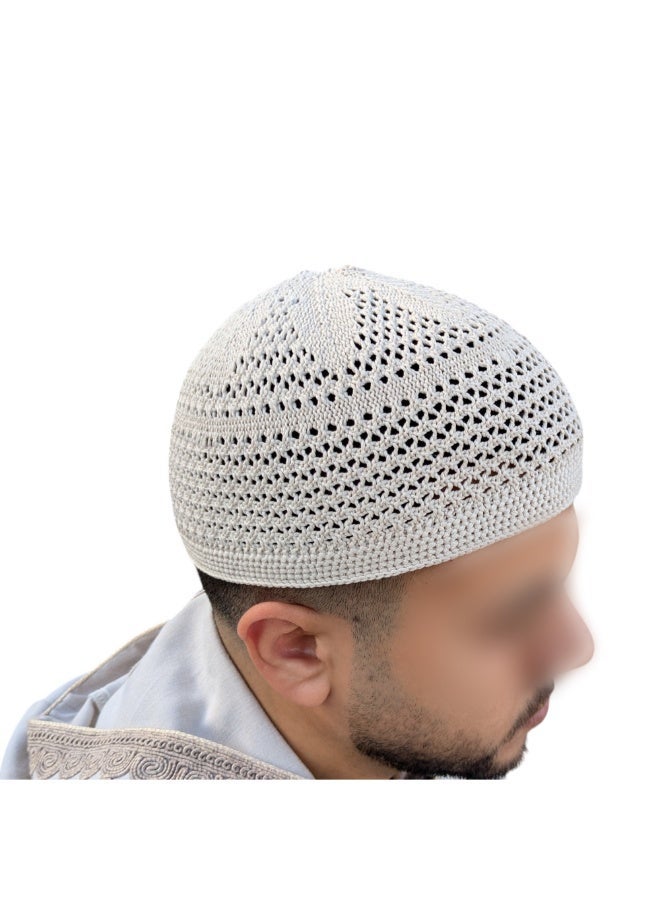 طاقية صلاة تركية من القطن – تصميم إسلامي أنيق مريح للاستخدام اليومي والعبادة - Image 1