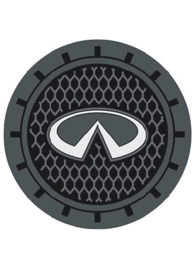 Liin Innovative Automotive Products Suitable For Round Car Cup Barrel Logo Graphic Display Car Coasters-Color:YINFEILIDI  - Image 1