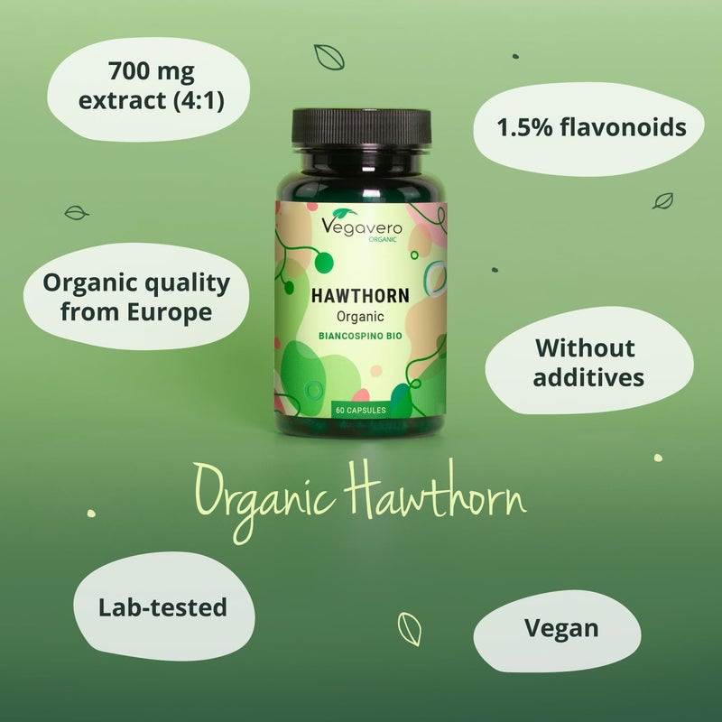 Vegavero كبسولات فيجافيرو العضوية من توت الزعرور 2800 ملغ 41 مستخلص بدون إضافات مختبرية مضادة للأكسدة طبيعية مكمل غذائي نباتي - Image 3