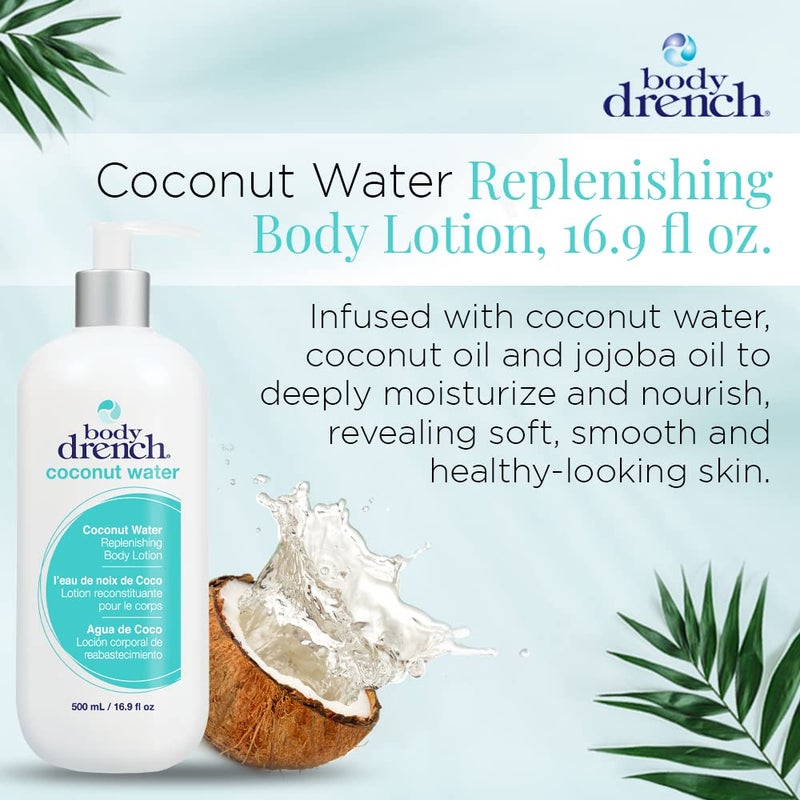 Body Drench Body Lotion for Women, Coconut Water â€“ Hydrating Coconut Lotion for Dry Skin, Moisturizer Skin Care, 16.9 fl oz - Image 2