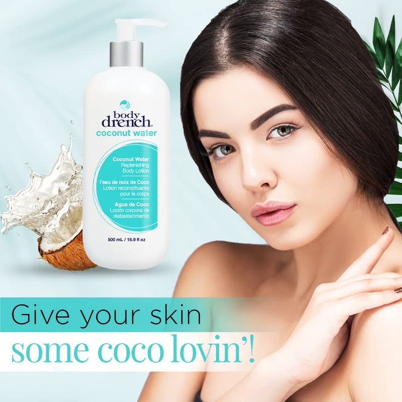Body Drench Body Lotion for Women, Coconut Water â€“ Hydrating Coconut Lotion for Dry Skin, Moisturizer Skin Care, 16.9 fl oz - Image 3