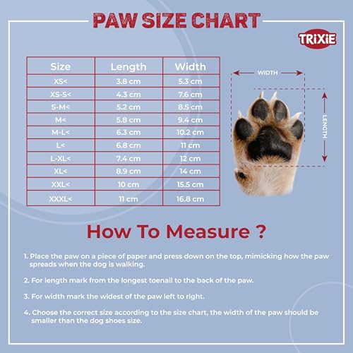 Trixie Walker Care Comfort Protective Boots for Dogs, Walking Shoes, Paw Protector for Dogs, Supports Paw Healing, Hook and Loop Fasteners, Black, 4pcs (S) - Image 3